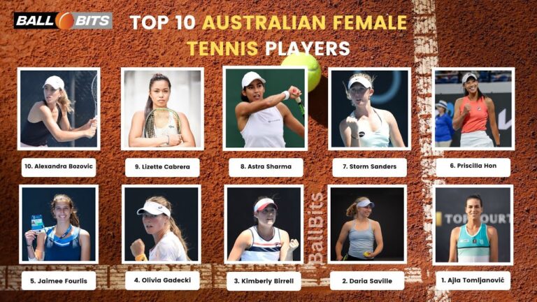 Top 10 Australian Female Tennis Players